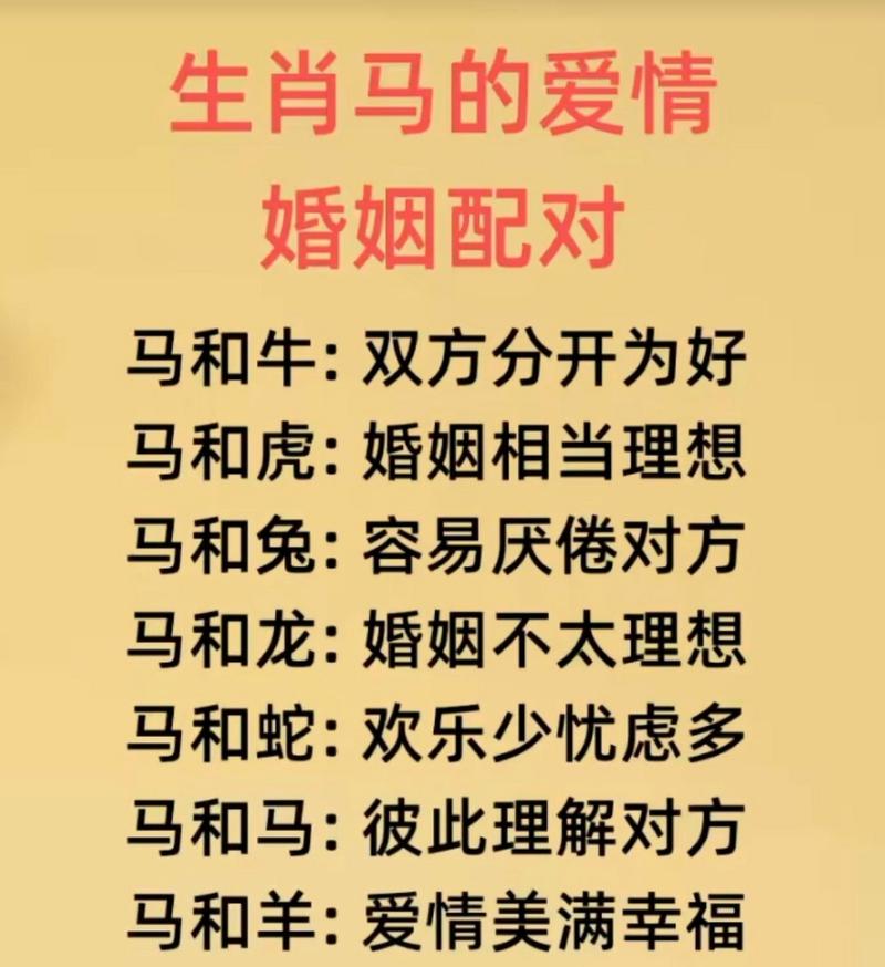 马生肖配什么生肖最好相处的简单介绍