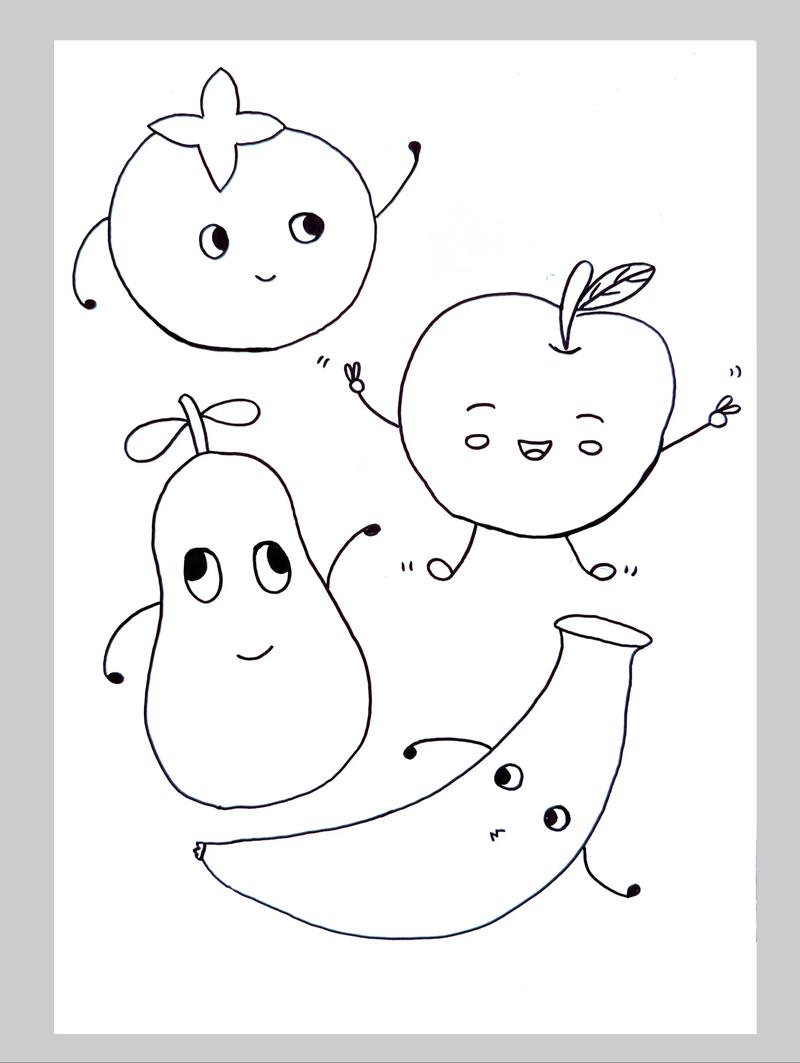 简笔画图片大全,简笔画图片大全水果