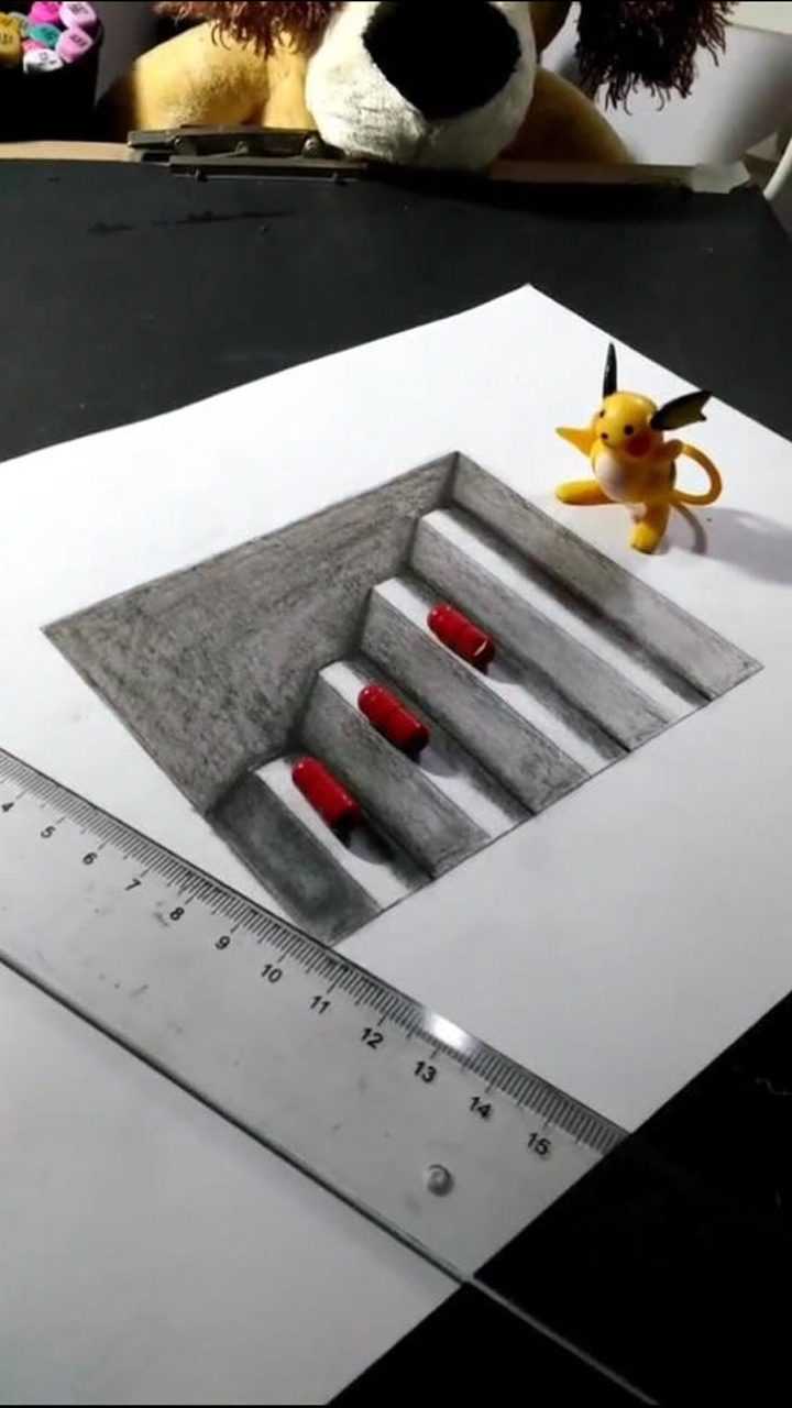 梯子的立体画,梯子立体画教程版 梯子的立体画,梯子立体画教程版